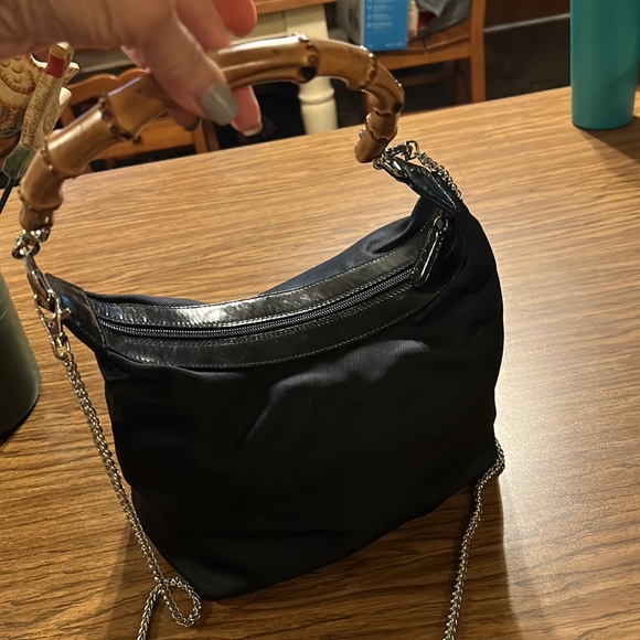 GUCCI  VINTAGE Navy Sholder/crossbody’s bag made out of nylon. - Picture 3 of 12